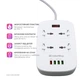 Сетевой фильтр питания ColorWay 4 розетки/4USB White 1.8м (1QC3.0 + 3 AUTO ID) (CW-CHU44QW) - изображение 2