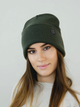 Czapka damska beanie Kamea K.23.026.49 54-60 Khaki (5903246785814) - obraz 1