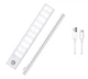 Світлодіодна лампа нічник Intelligent Light L1803 з датчиком руху на акумуляторі 40 led 20 см silver - зображення 3
