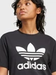 Футболка хлопковая женская Adidas Originals Trefoil Tee IR9533 2XS Black (4066757201660) - изображение 4