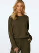 Bluza damska bez kaptura elegancka DKaren Wenezja L Khaki (5903251481442) - obraz 1