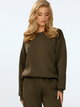 Bluza damska bez kaptura elegancka DKaren Rehema 2XL Khaki (5903251473362) - obraz 1