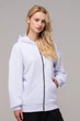 Толстовка женская на молнии оверсайз White XXL - изображение 3