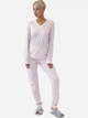 Пижама (лонгслив + штаны) женская больших размеров хлопковая Leinle Pink Genius 1583 2XL Розовая (4821583161266) - изображение 1