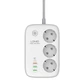 Подовжувач мережевий розумний c Wi-Fi - Ldnio SEW3452 3 розетки 4 порти USB 2 метри - зображення 4
