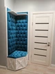 Прихожий кутовий м'який Aiden 600*600*2000 з поліцею та тумбою для взуття - зображення 1