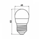 Світлодіодна лед LED лампа 7W 7Вт Е27 4500К кулька G45 нейтральне біле денне світло - зображення 5
