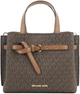 Сумка женская Michael Kors Emilia Small Logo Satchel коричневая - изображение 1