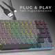 Клавиатура механическая проводная GamePro MK141R Red Swich Low Profile 75% RGB Dark Gray - изображение 4