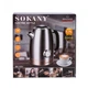 Электрочайник с термометром Sokany SK-1031 бесшумный 1,7л Сталь - изображение 10