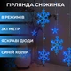 Гирлянда светодиодная штора GarlandoPro снежинка и звезда 12 фигур 3х1 м гирлянда звезда Синий 1733062BL - изображение 1