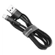 Кабель Baseus Cafule Cable USB to Lightning 2.4A 1m Gray-Black (CALKLF-BG1) - зображення 3