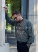 Мужская вышиванка хаки с ручной вышивкой "Тимур" зеленая рубашка на ткани лен-хлопок 12696-56 (2XL) - изображение 5