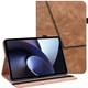Кожаный чeхол - книжка Retro Frosted Stripe для Realme Pad Mini brown - изображение 1