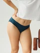 Менструальные трусики MammyKo. Tencel TM + шерсть мериноса + мембрана. Низкая посадка. Синие. Размер 3XL. 3 капли. Белье для менструации и недержания, для месячных. - изображение 1