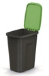Баки для сортування сміття Keden COMPACTA Q Plus, комплект 3x50 л, чорний, кришка синя, зелена, жовта - зображення 5