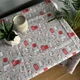 Скатерть Новогодние котики рогожка 150 х 180 см Серая - изображение 2