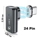 Угловой магнитный адаптер Type-C USB4.0 PD 240W 40 Гбит/с 8K/60Hz - изображение 3