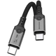 Кабель Type-C – Type-C USB 5.0 PD 240W 16K/60Hz 80Гбіт/с Thunderbolt 5 1 м Чорний - зображення 1