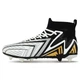 Бутсы футбольные с носком SP-Sport 303 размер 45 White-Black-Gold - изображение 2