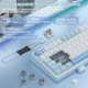 Игровая Беспроводная Клавиатур AULA F75 WhiteSalt Blue - изображение 3