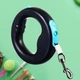 Поводок рулетка для собак 3 м Hands Free Х10 Круглая ручка кольцо со встроенным фонариком - изображение 3