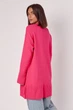 Женская вязаная туника oversize с разрезами по бокам Lurex Фуксия One Size (0270) - изображение 2
