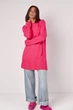 Женская вязаная туника oversize с разрезами по бокам Lurex Фуксия One Size (0270) - изображение 3
