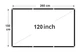 Екран для проектора 120 " дюймів SOFT BLACK 16:9 настінний портативний Стрейчева тканина біла / чорна В комплекті кріплення крючки - зображення 4