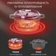 Кокотница чугунная кастрюля эмалированная Sab 3 л 23 см Темно-красная - изображение 4