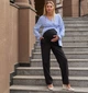 Брюки для беременных прямые из костюмной ткани с регулируемым поясом и карманами Cambridge Lullababe LB10CM136 L (46) черный - изображение 1