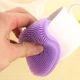 Силіконова губка для миття посуду Silicone Sponge Violet - изображение 4