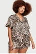 Піжама сатинова Victoria's Secret Satin Satin Short Pajama Set леопардова M - изображение 2