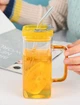 Чашка з трубочкою TS Kitchen скло 300 мл жовтий - зображення 7