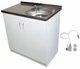 Мойка с тумбой AQUAMARIN BoxWood 800 White (Белая)+Сифон+Гибкий смеситель - изображение 1