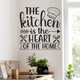 Вінілова наклейка Кухня серце будинку 49х50см (The kitchen is the heart) Happy Pocket Чорний матовий (HP-072S-070M) - зображення 4