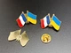Подвійний значок-пін з прапорами України та Франції (00004) - зображення 2