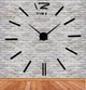 Настенные бескаркасные 3D часы Diy TimeLine большие с зеркальным эффектом самоклеящиеся 60-130 см Черный - изображение 3