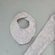 Костюм Lupilu комплект з органічної бавовни кофта, штани з квіточками, слинявчик з ведмедиками 86-92 см (1-2 роки) сірий - изображение 4