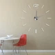 Настенные бескаркасные 3D часы Diy TimeLine большие с зеркальным эффектом самоклеящиеся 60-130 см Белый глянец - изображение 3