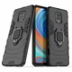 Чехол Iron Ring для Xiaomi Redmi Note 9 Pro бампер противоударный с подставкой кольцом Black - изображение 1