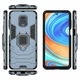 Чехол Iron Ring для Xiaomi Redmi Note 9S бампер противоударный с подставкой кольцом Dark-Blue - изображение 3