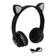 Бездротові дитячі Bluetooth навушники з вушками та підсвічуванням Cat-23M Чорний - зображення 4