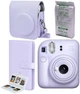 Набор Fujifilm INSTAX Mini 12 Lilac Purple фиолетовая фотокамера мгновенной печати / картридж 10 фото / чехол / альбом 108 фото / подарочная упаковка - изображение 1