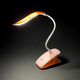 Led лампа настільна на прищіпці з акумулятором та USB висота 27см, 14 світлодіодів 3 режими свічення, рожева - зображення 1