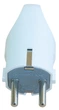 Вилка Neomax NX1006 220В 16А IP20 кутова з кільцем із заземленням штепсельна біла - зображення 2