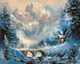Картина по номерам Зимний пейзаж 40*50 см Оригами - изображение 1