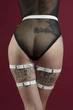 Гартеры из натуральной кожи на ноги Feral Feelings Garter Белые S/M/L - изображение 2
