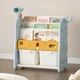 Книжная полка в детскую комнату Lumpurini Niko Montessori M с двумя контейнерами для игрушек (KYHG7131-1) - изображение 2