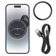 Автоутримувач Hoco HW6 Vision Metal Magnetic Wireless 15W Колір Сірий - зображення 6